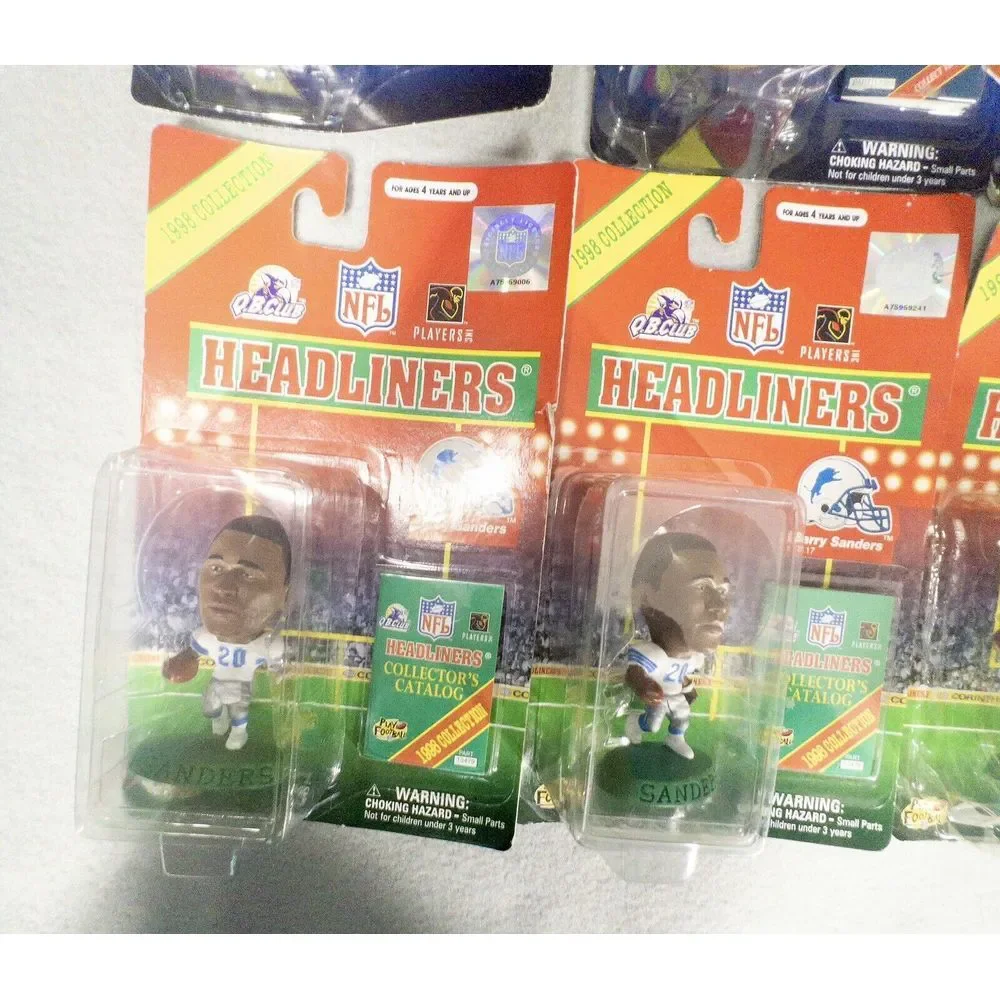 Vintage 1990's Headliners‎ Sports Figures Ten NBA NFL NHL Sports Figures NIP